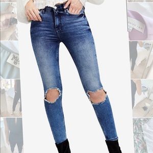 Free People Busted Knee Skinny Jeans